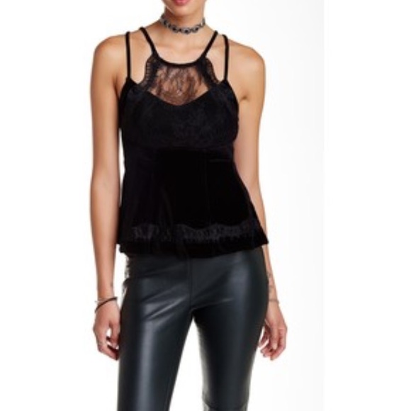 Free People Velvet and Lace double Strap T… - Picture 3 of 6